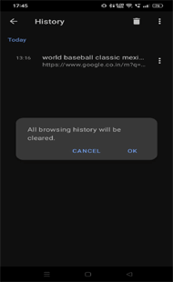 eliminar el historial de búsqueda de Android