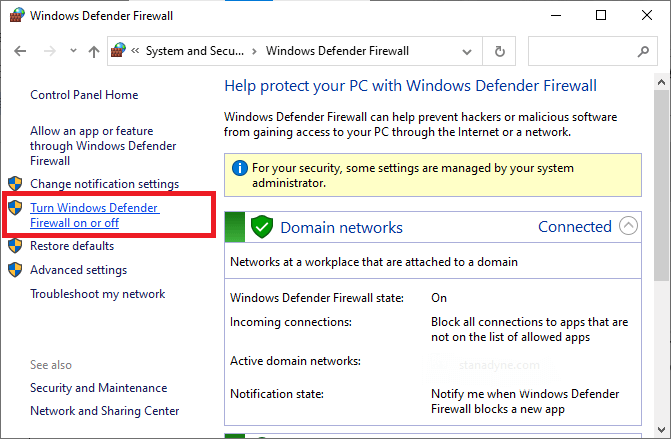 Activar o desactivar el Firewall de Windows